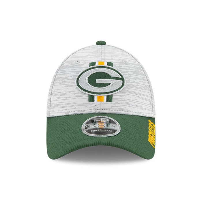 Green Bay Packers NFL Training 9FORTY Stretch Snap Lippis Vihreä - New Era Lippikset Outlet FI-328079